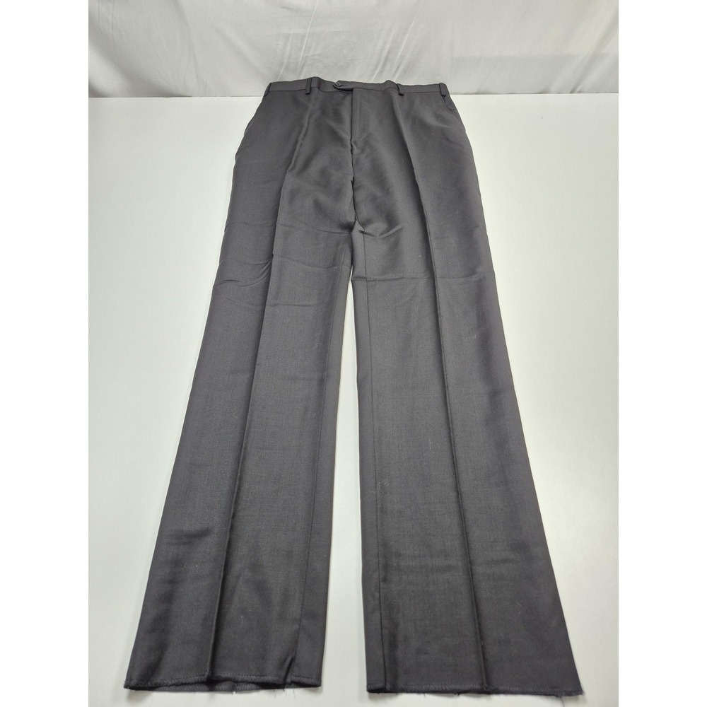 Zanieri Suit Pants Mens 36x36 Gray Wool Cotton Dress Made Italy Unhemmed